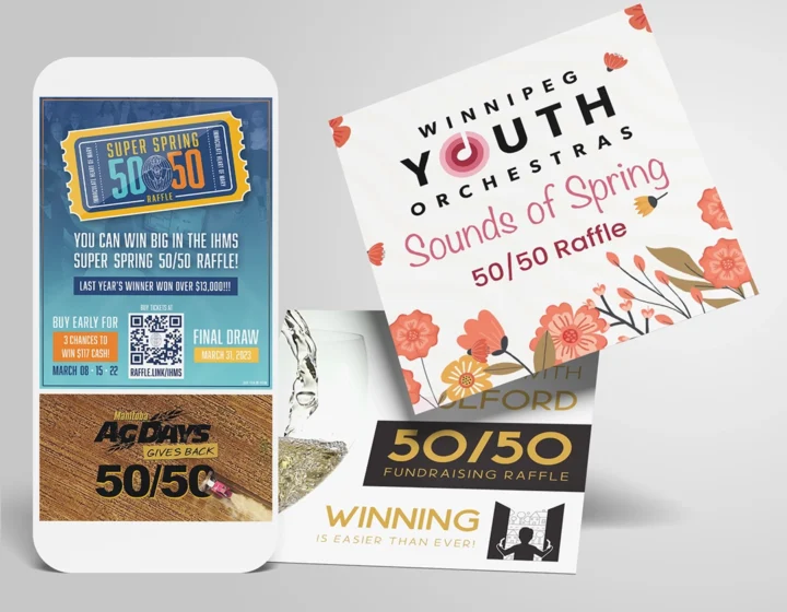 Winnipeg Graphic Design for Online 50/50 Raffles